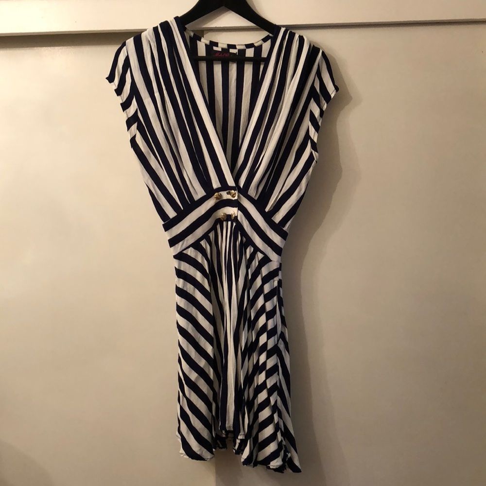 Motel Rocks Vintage inspired sailor striped dress